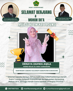 Selamat Meraih Juara 1 MAN 1 Karawang