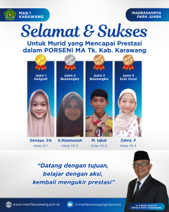 Selamat Juara PORSENI MA KAB KARAWANG